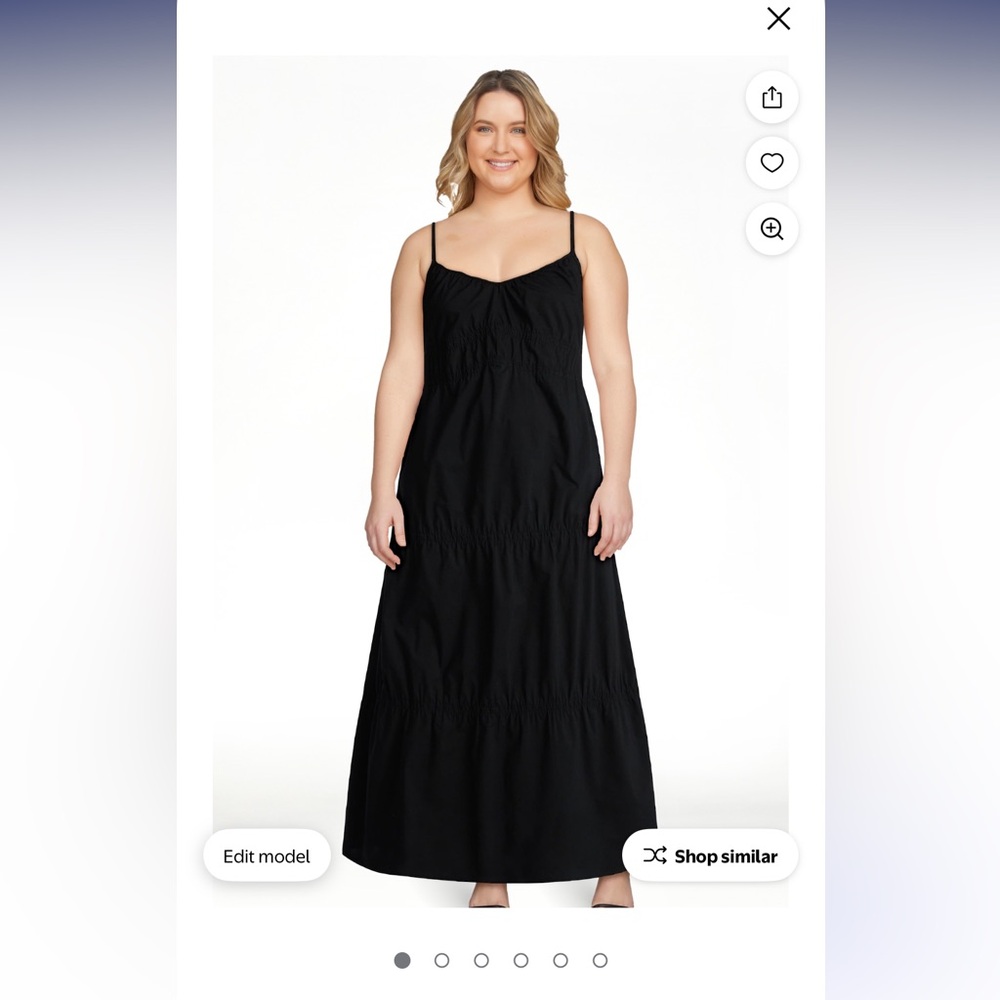Time and Tru Black Maxi Dress